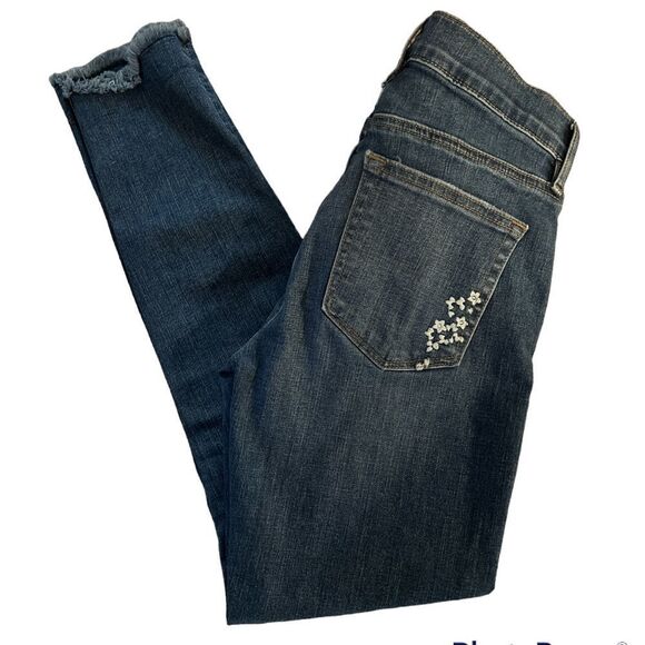 ANN TAYLOR LOFT EMBROIDERED MODERN SKINNY ANKLE JEANS, 2 (26) - Picture 6 of 6